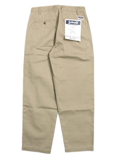 画像2: 【送料無料】SCHOTTTC TC DOUBLE PLEATED WIDE PANTS KHAKI