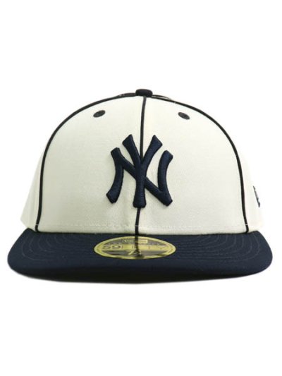 画像2: NEW ERA LP 59FIFTY PIPING YANKEES CHROME WH/NAVY