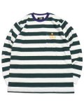 【SALE】TIRED SQUIGGLY LOGO STRIPED POCKET LS PU/FORES