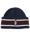 POLO RALPH LAUREN CRICKET BEAR CABLE KNIT BEANIE