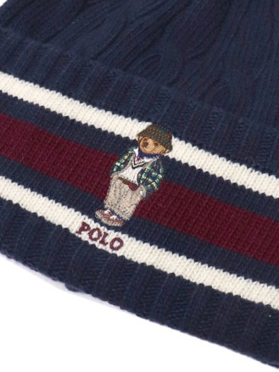 画像3: 【SALE】POLO RALPH LAUREN CRICKET BEAR CABLE KNIT BEANIE
