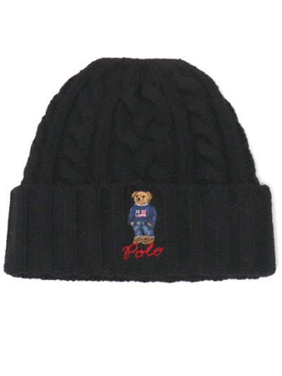 画像1: POLO RALPH LAUREN SWEATER BEAR RECYCLED CABLE KNIT BEANIE