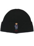 POLO RALPH LAUREN DENIM BEAR RIB KNIT BEANIE