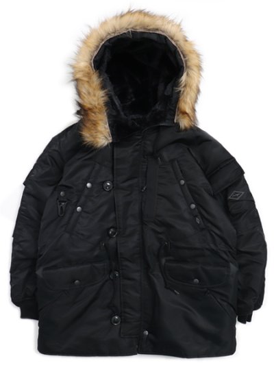 画像1: 【SALE】【送料無料】MANASTASH EXTRA MILE N-3 FIELD COAT-BLACK