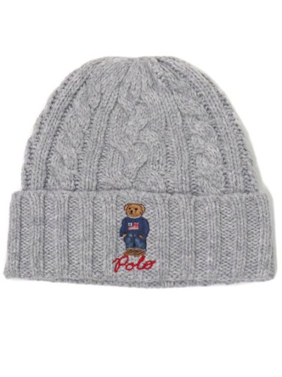 画像1: POLO RALPH LAUREN SWEATER BEAR RECYCLED CABLE KNIT BEANIE