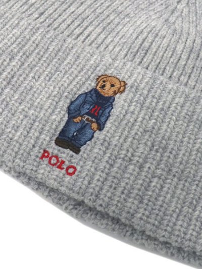 画像3: POLO RALPH LAUREN DENIM BEAR RIB KNIT BEANIE