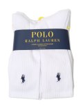 POLO RALPH LAUREN CLASSIC SPORT CREW 6PK SOCKS WHITE