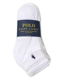 POLO RALPH LAUREN CLASSIC SPORT QUATER 6PK SOCKS WHITE