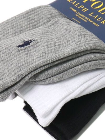 画像2: POLO RALPH LAUREN CLASSIC SPORT CREW 6PK SOCKS GH ASST