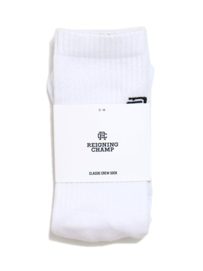 画像1: REIGNING CHAMP CLASSIC CREW SOCK WHITE