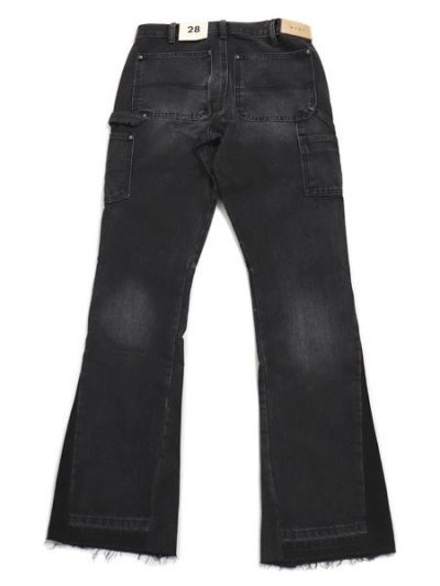 画像2: 【送料無料】mnml B118 FLARE WORK DENIM BLACK