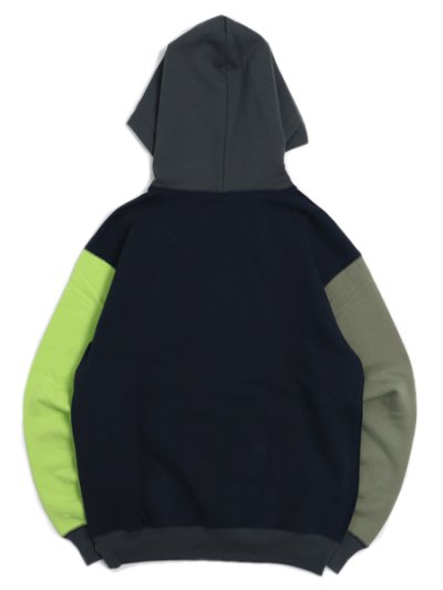 画像2: 【SALE】WHIMSY SOCKS PANELED HOODIE NAVY