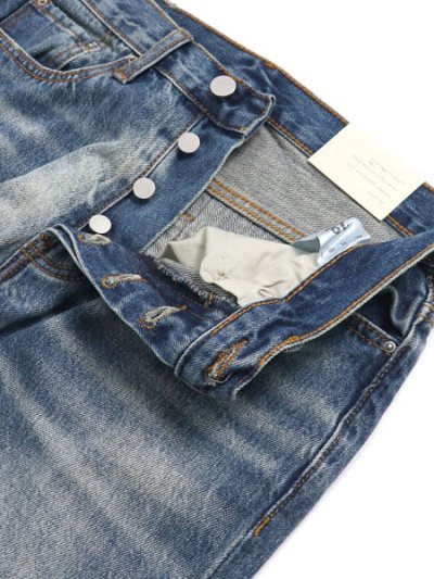 画像4: 【送料無料】mnml B133 FLARE DENIM BLUE