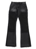 【送料無料】mnml B118 FLARE WORK DENIM BLACK