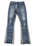 【送料無料】mnml B133 FLARE DENIM BLUE