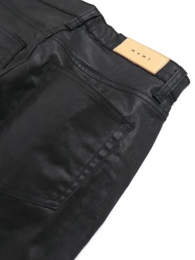 画像5: 【送料無料】mnml B447 WAXED FLARE DENIM BLACK