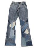 【送料無料】mnml B424 PATCH FLARE DENIM BLUE