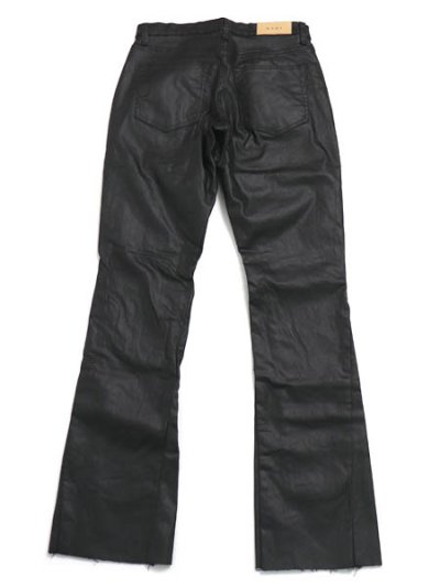 画像2: 【送料無料】mnml B447 WAXED FLARE DENIM BLACK