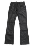 【送料無料】mnml B447 WAXED FLARE DENIM BLACK