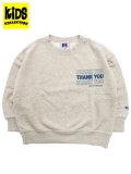 【KIDS】RUSSELL ATHLETIC KIDS THANKYOU SWEAT CREW NECK NATURAL