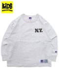 【KIDS】RUSSELL ATHLETIC KIDS BOOKSTORE JERSEY L/S SHIRT ASH