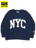 【KIDS】RUSSELL ATHLETIC KIDS NYC SWEAT CREW NECK SHIRT NAVY