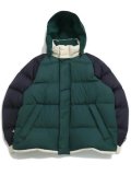 【送料無料】FIRST DOWN HOOD DETACHABLE DOWN JKT MICROFT GREEN