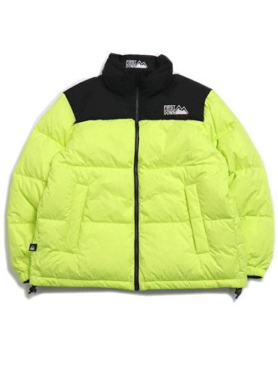 画像1: 【送料無料】FIRST DOWN BUBBLE DOWN JKT MICROFT YELLOW