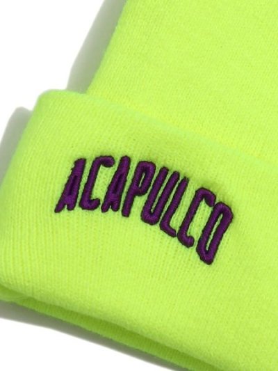 画像3: ACAPULCO GOLD VARSITY LOGO BEANIE NEON YELLOW