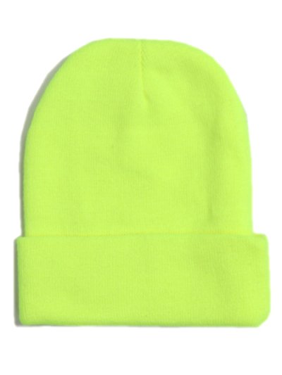 画像2: 【SALE】ACAPULCO GOLD VARSITY LOGO BEANIE NEON YELLOW