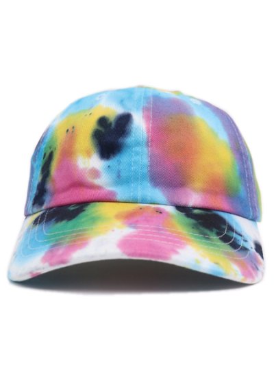 画像2: NEW HATTAN 6PNL COTTON CAP TIEDYE-BLUE/PINK