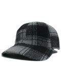 NEW HATTAN WOOL POLYESTER BLEND CAP PLAID