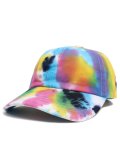 NEW HATTAN 6PNL COTTON CAP TIEDYE-BLUE/PINK