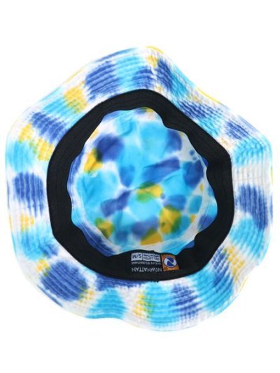 画像3: NEW HATTAN TIEDYE COTTON HAT-BLUE/YELLOW