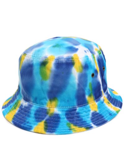 画像1: NEW HATTAN TIEDYE COTTON HAT-BLUE/YELLOW