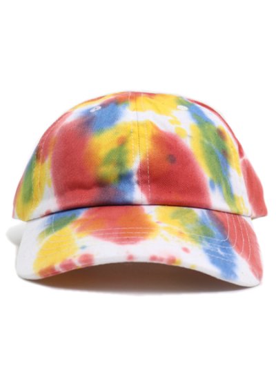 画像2: NEW HATTAN 6PNL COTTON CAP TIEDYE-RED/YELLOW