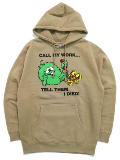 画像1: 【SALE】COLD WORLD FROZEN GOODS STUGAZI RETIRED HOODIE 10oz BEIGE