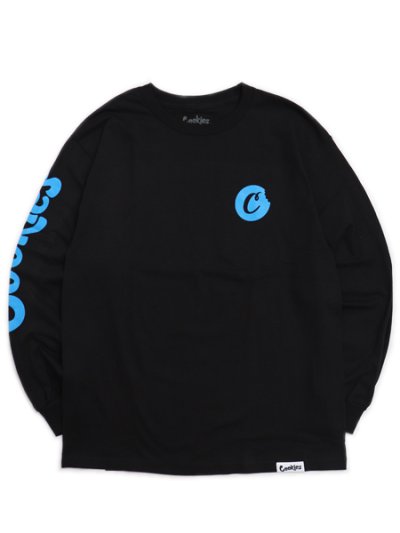 画像1: COOKIES CLOTHING C BITE LOGO L/S TEE BLACK/COOKIES BLUE