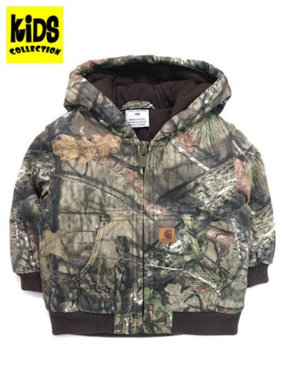 画像1: 【送料無料】【KIDS】CARHARTT KIDS CAMO ACTIVE JAC FLANNEL QUILT LINED