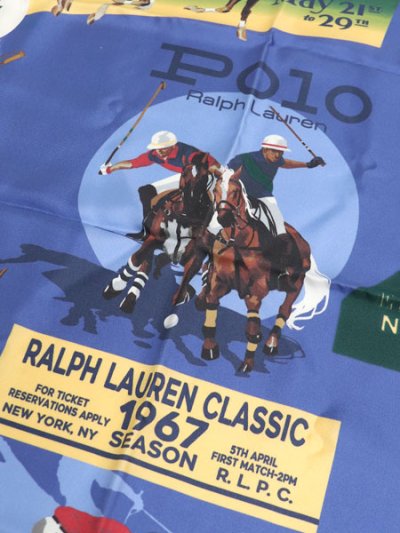 画像2: 【送料無料】POLO RALPH LAUREN EQUESTRIAN SILK SCARF HARBOR ISLAND BLUE