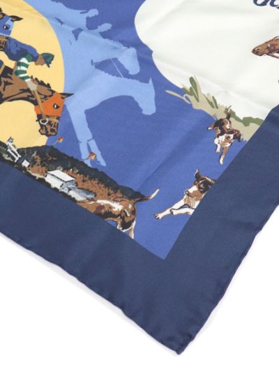 画像3: 【送料無料】POLO RALPH LAUREN EQUESTRIAN SILK SCARF HARBOR ISLAND BLUE