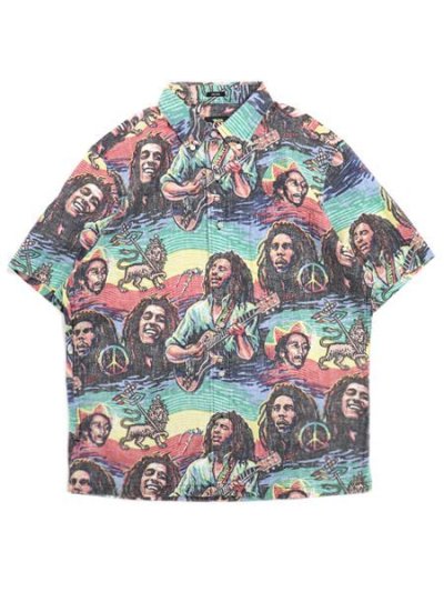 画像1: 【SALE】【送料無料】REYN SPOONER EDDY Y BOB MARLEY TUFF GONG SHIRT