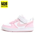 【KIDS】NIKE COURT BOROUGH LOW RECRAFT TD WH/PNK FOAM