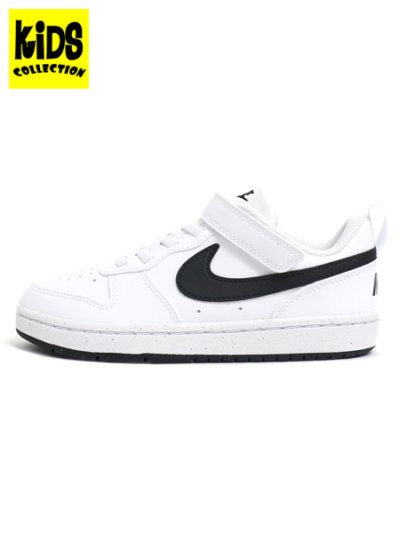 画像1: 【KIDS】NIKE COURT BOROUGH LOW RECRAFT PS WHITE/BLACK