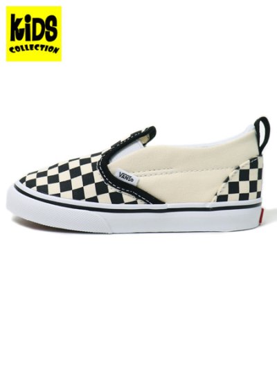 画像1: 【KIDS】VANS TODDLER SLIP-ON V CHECKERBOARD BLK/WHT