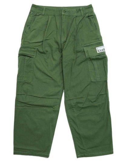 画像1: 【送料無料】PRO CLUB HW TWILL PLEATED WIDE LEG CARGO PANT