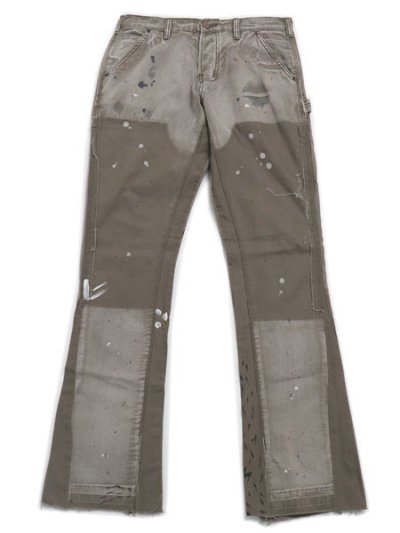 画像1: 【送料無料】mnml B243 FLARE DENIM SLATE