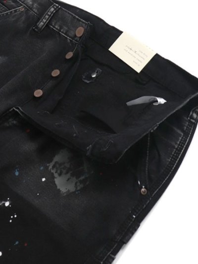 画像4: 【SALE】【送料無料】mnml B243 FLARE DENIM BLACK