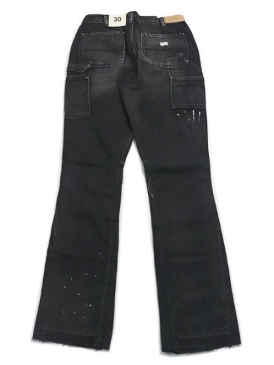 画像2: 【送料無料】mnml B243 FLARE DENIM BLACK