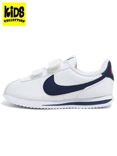 画像1: 【KIDS】NIKE CORTEZ BASIC SL PSV WHT/NEUTRAL INDIGO